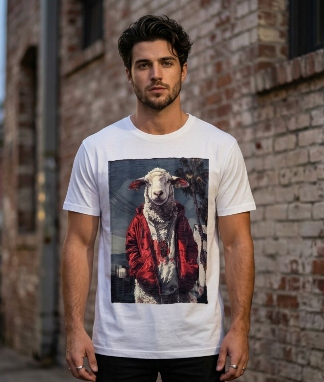T-shirt Stampa Pecora