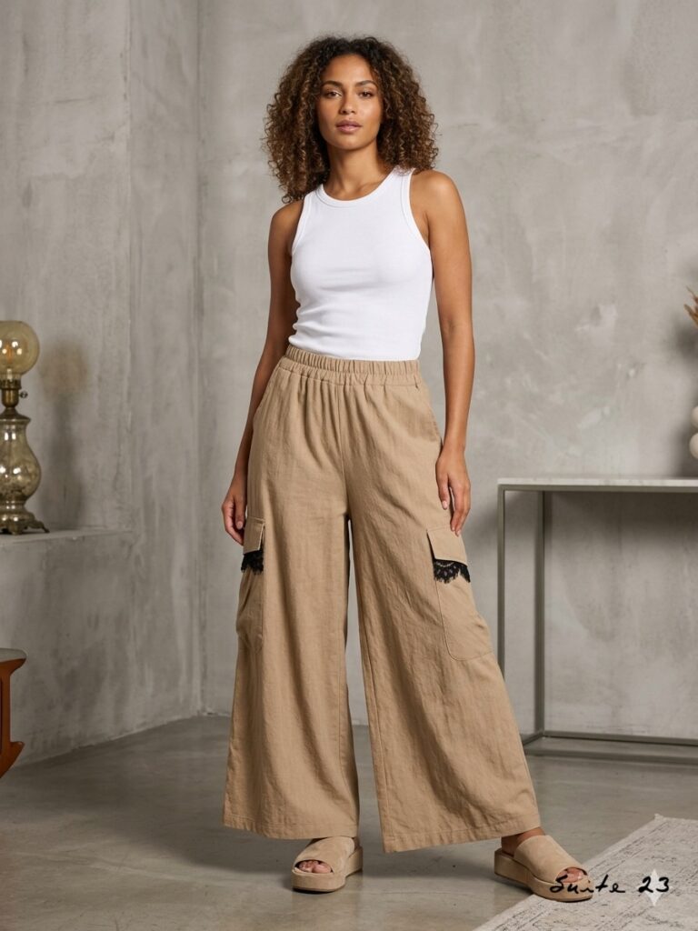 Pantalone cargo a palazzo